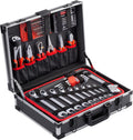 Meister, Werkzeug-Sets, Werkzeugkoffer 161-teilig, Stabiler Alu-Koffer, Gefüllt