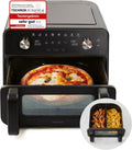 Panasonic, Heissluftfritteuse, 9,6 Liter, NF-BC1000 Flex Air Fryer mit Sichtfenster, XL Flexibler Garkorb, Herausnehmbarer Trennsteg für 2 Garzonen