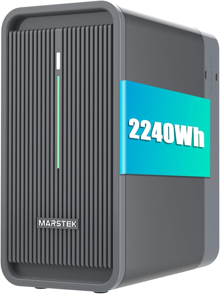 MARSTEK, Powerstation, 8960Wh, 1600W, 800W, Balkonkraftwerk mit Speicher B2500, 6000 Ladezyklen, Max. PV-Eingang & Ausgang Erweiterbar auf