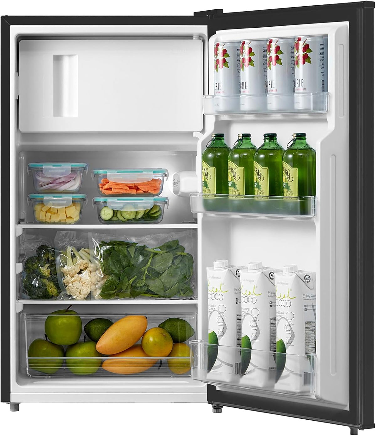 Comfee, Mini-Kühlschrank, 39dB, 80L, Kühlschränke mit Gefrierfach, EEK D, Inverter‑Kompressor