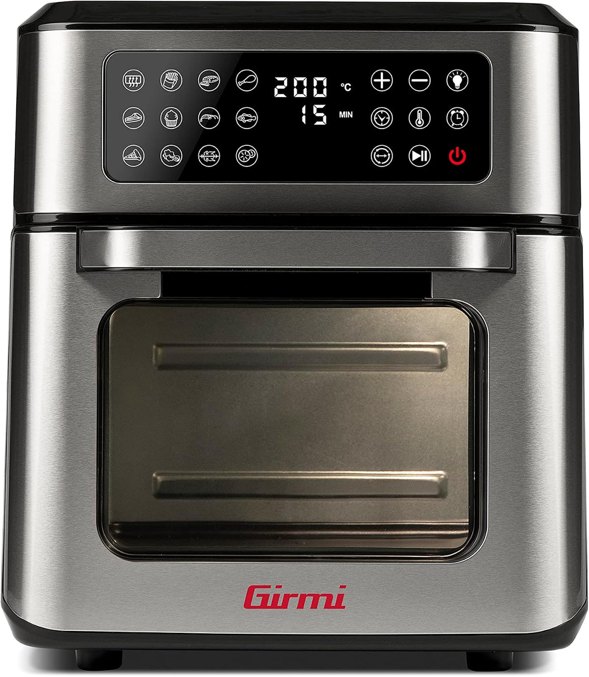 Girmi, Heissluftfritteuse, 12 Liter, 1800 W, FG97 Luftfritteuse und Elektroofen, 1600-, 12 voreingestellte Programme