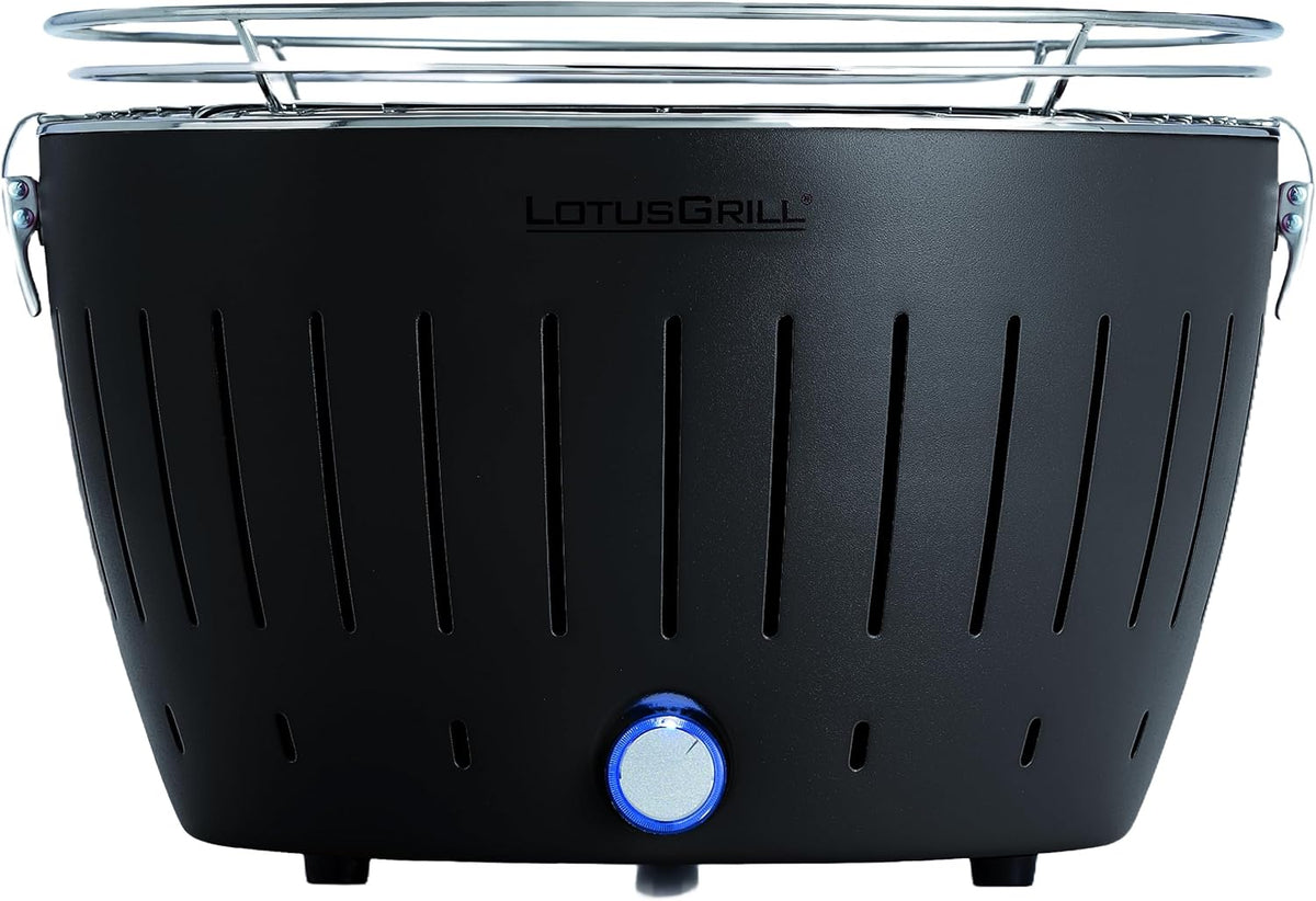 LotusGrill, Holzkohlegrill, Classic Anthrazitgrau G340 der raucharme /Tischgrill mit