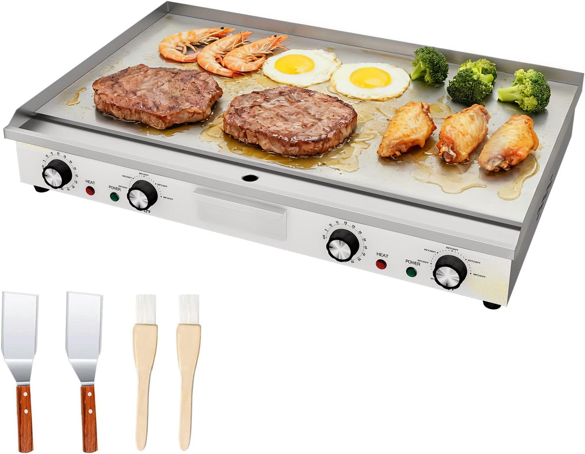 MOOTACO, Elektrogrill, 73cm, Elektrische Grillplatte Gastro mit Zeitschaltuhr