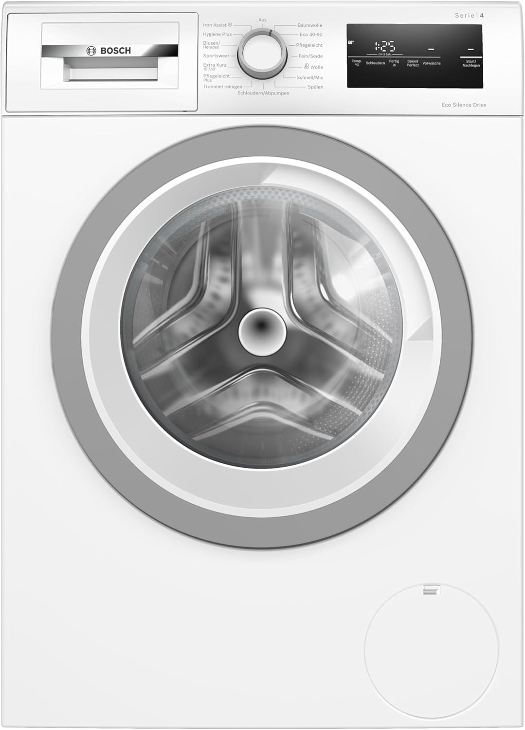 Bosch, Waschmaschine, 60cm, 8kg, WAN28127 Serie 4, Frontlader mit Fassungsvermögen, 1400 UpM, Iron Assist, Active Water Plus