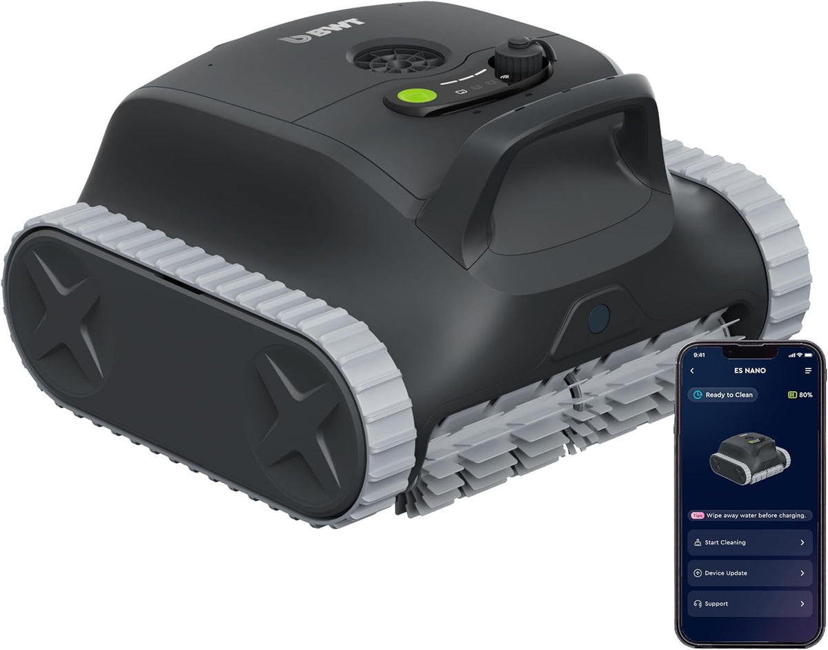 BWT, Poolroboter, (2026 Upgrade) ES Nano Boden und Wand, Wasserlinienreinigung, Leichter Poolsauger mit Akku, Intelligente Navigation