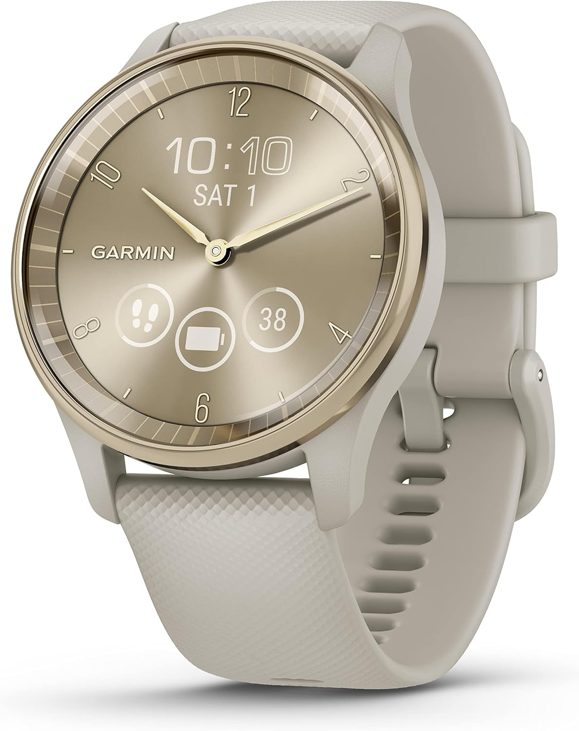 Amazon Renewed, Smartwatch, Garmin vívomove Trend [ ], mit analogen Zeigern und Touchdisplay, Fitness-/Gesundheitsfunktionen