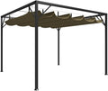 Nqyjm, Pavillon, pulverbeschichteter Stahl, Textilen (100% Polyester), taupe