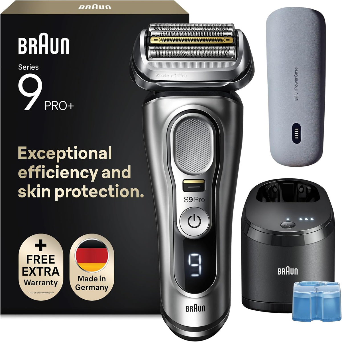 Braun, Folienrasierer, Rasierer Herren Elektrisch Series 9 Pro+, 9677cce, Silber