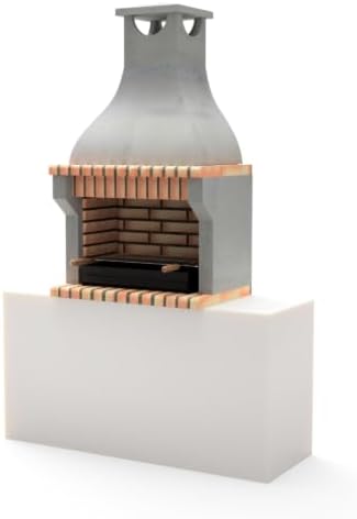 MAESTRO FERRETERO, Holzkohlegrill, 86,5 x 58 x 150 cm, MOVELAR Mauerwerk-Grill aus Beton und Ziegel, Alcoa Volante