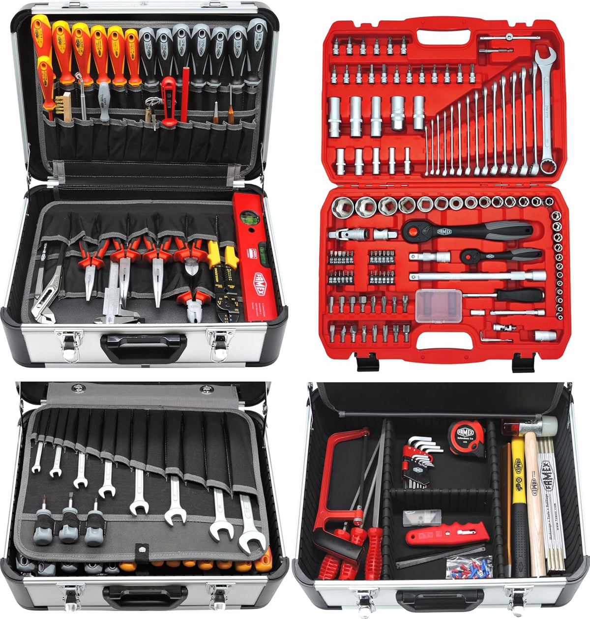 FAMEX, Werkzeug-Sets, 32 mm, 419-43 Profi Alu Werkzeugkoffer 191-/275-teilig - mit