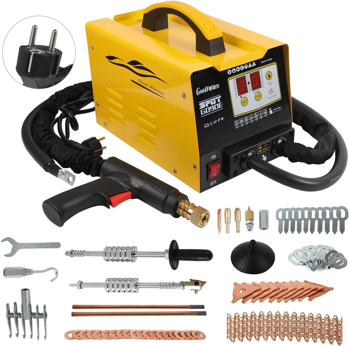 PLAYOCCAR, Punktschweißgeräte, 3000W, 220V, Karosserie Ausbeulspotter, Spot Dent Puller Schweißer