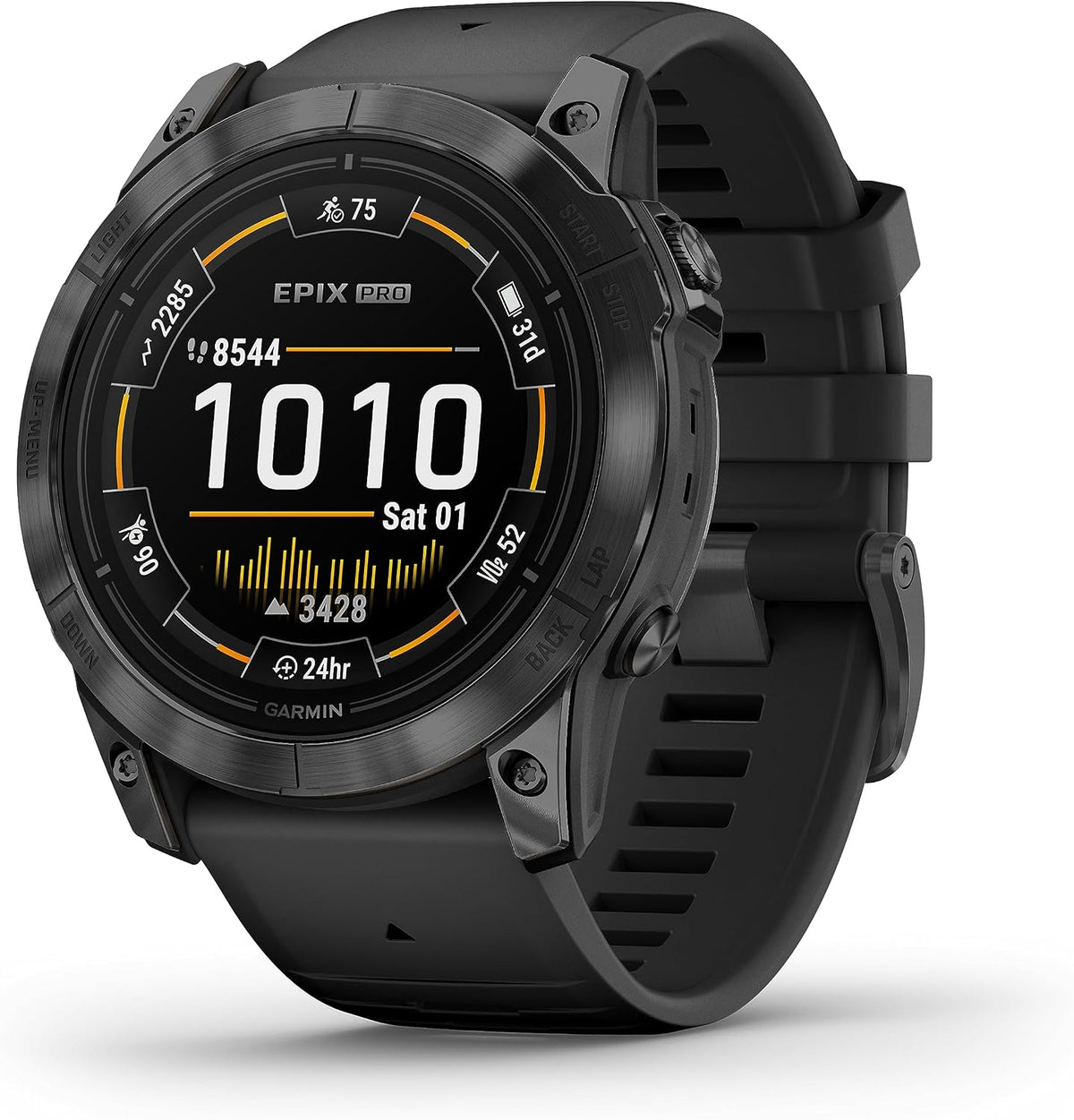 Amazon Renewed, Smartwatch, 51mm, Garmin EPIX PRO [ ], GPS-Multisport- mit brillantem 1, 4' AMOLED-Display und Touch-/Tastenbedienung