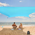 WEKAPO, Produkt, 2,3 m, Strandzelt, Sonnenschutz, einfach aufzubauen, Strandüberdachung mit 4 stabilen Stangen