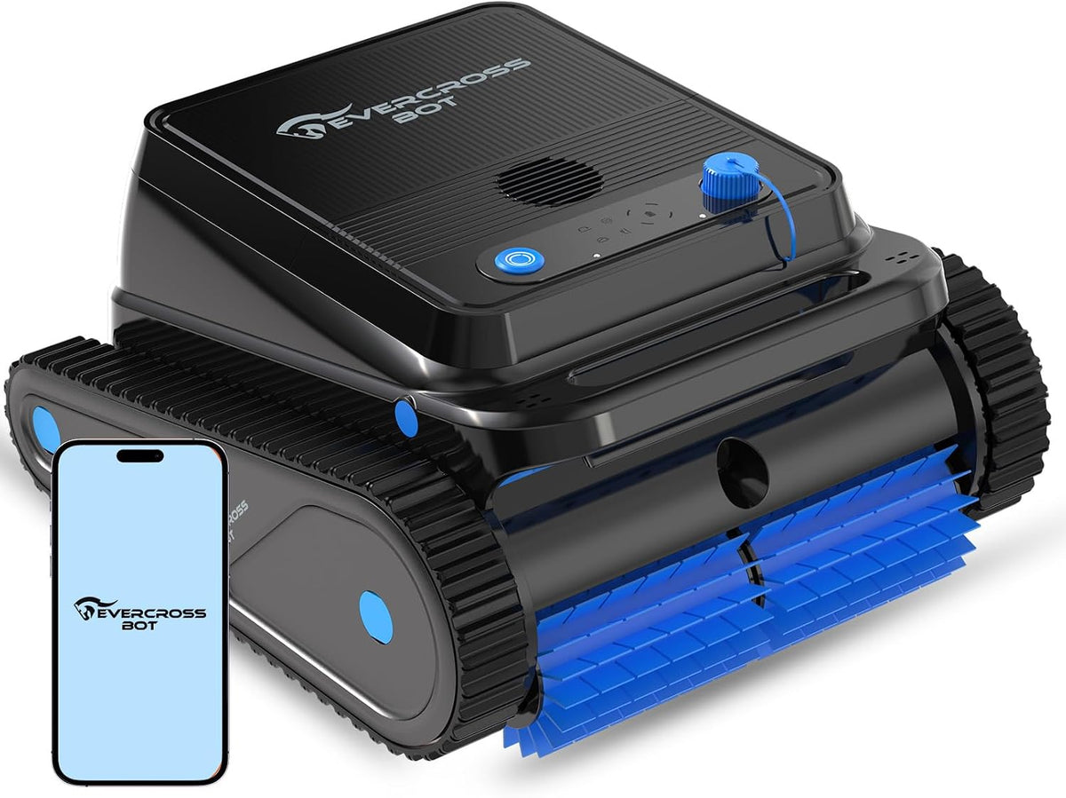 EVERCROSS BOT, Poolroboter, Kabelloser Poolro er mit Wand- & Wasserlinienreinigung