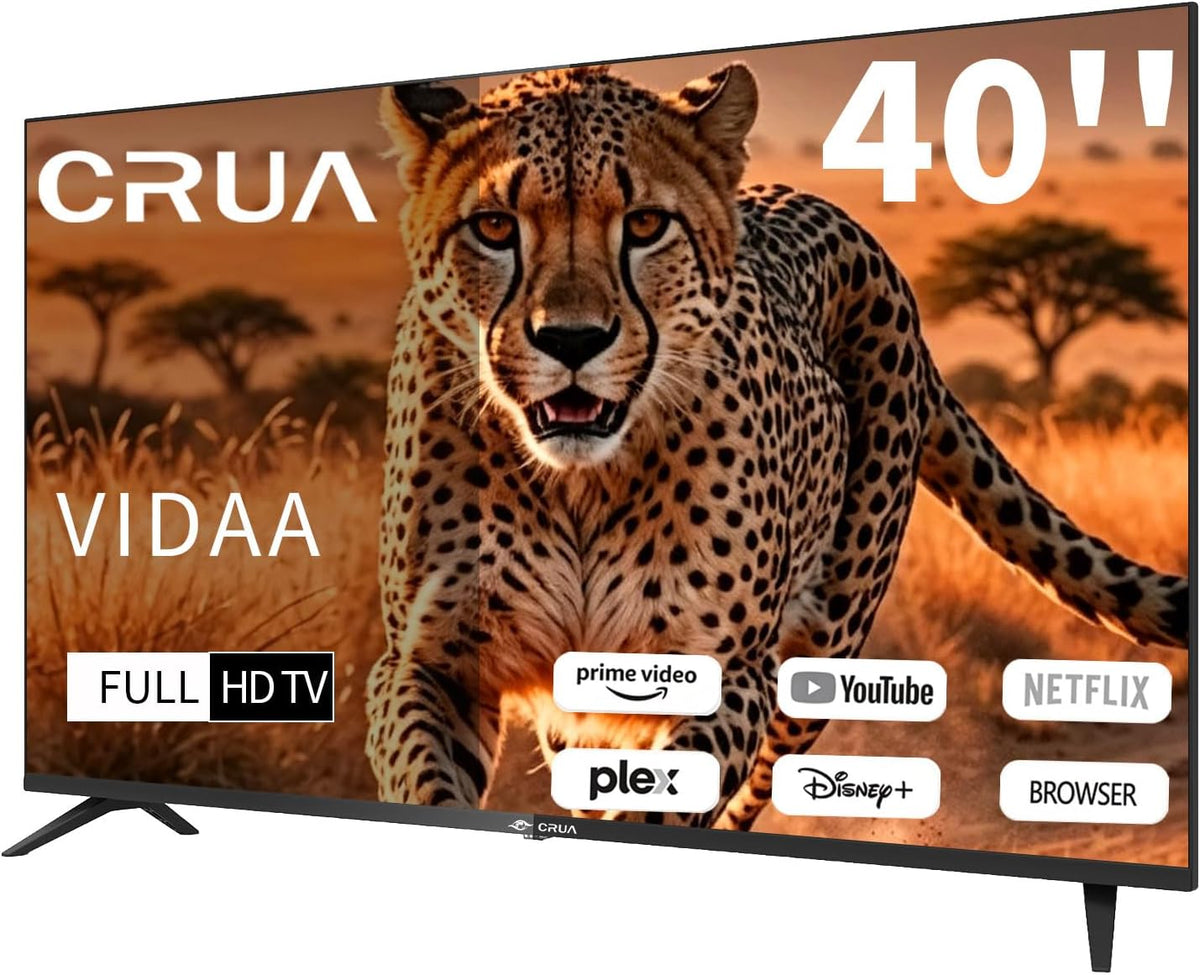 CRUA, Fernseher, Smart TV, VIDAA Smart TV, 101(40 Inch) TV, 1920x1080P Full HD TV