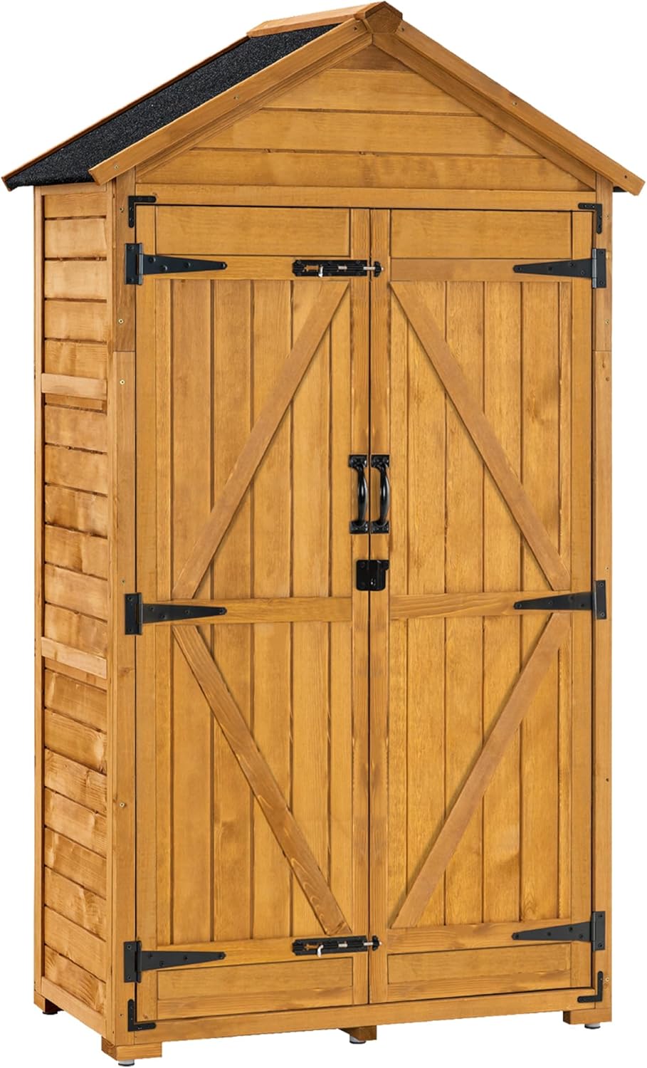 M MCombo, Schränke, 48 X 90 X 178 cm, Gartenschrank Geräteschuppen Werkzeugschrank, (Natur)