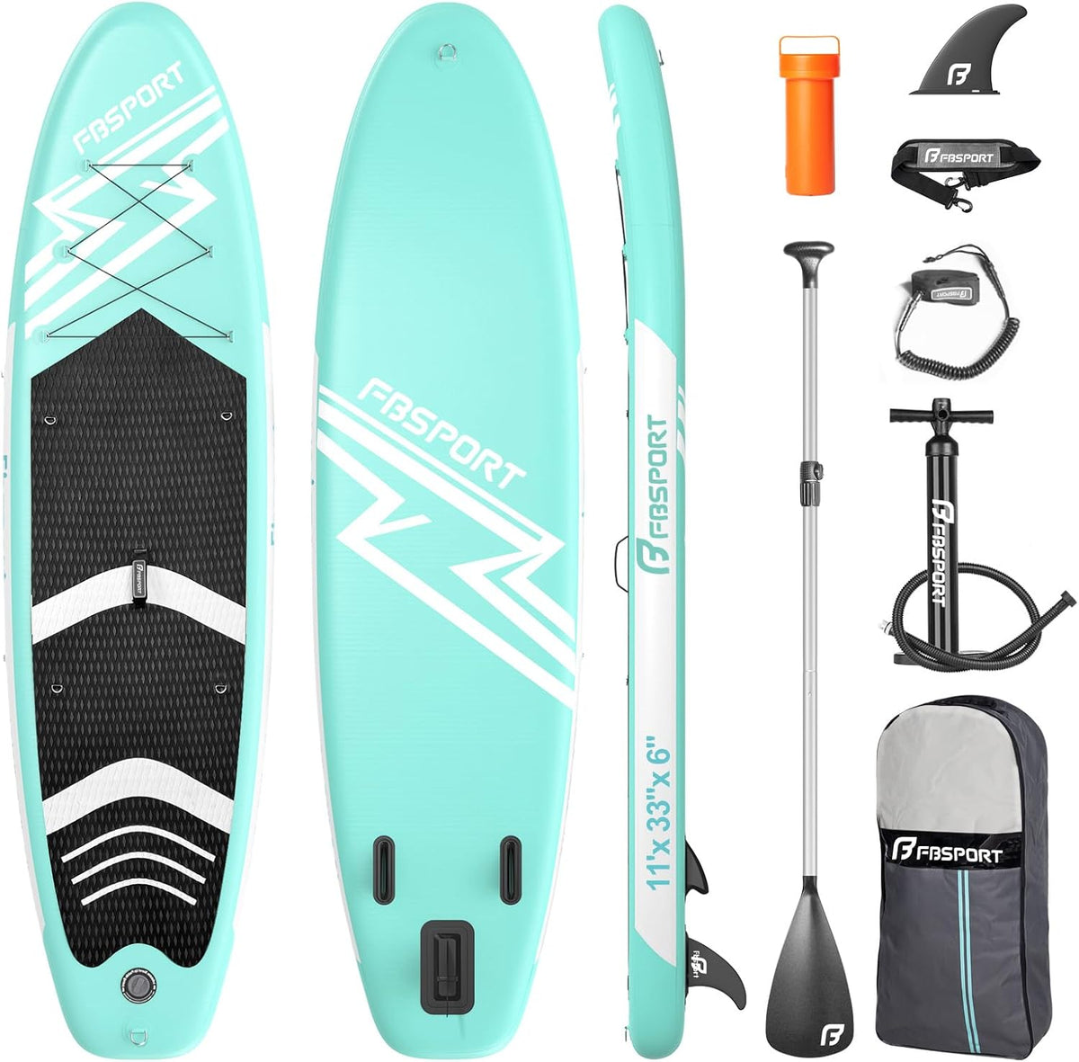 FBSPORT, SUP-Board, 15CM, Aufblasbares SUP Board, Stand Up Paddling Board, Aufblasbare Stand Up Paddle Board für Stand-Up Paddling Dick