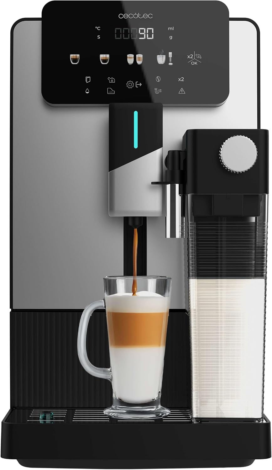 Cecotec, Kaffeevollautomat, 19 Bar, 1500W, Espressomaschine Superautomat Cremmaet Latte Art