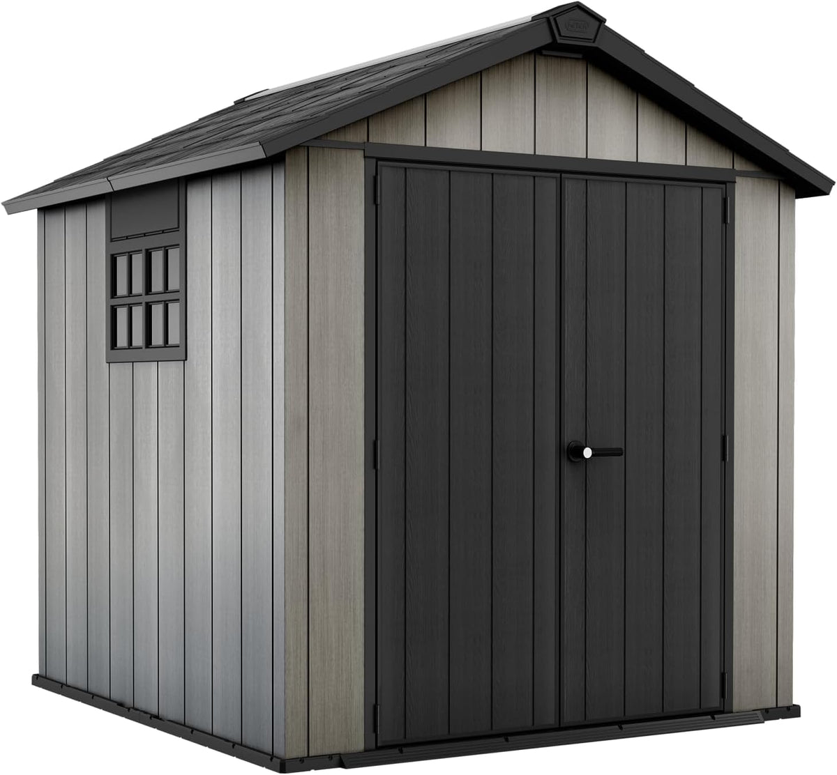 Gerätehaus, Keter, 230 x 223,8 x 242 cm, 8,4m, Oakland 757, Grau, Außenmaße B/T/H:, Duotech Struktur, wetterfest
