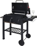 Mendler, Holzkohlegrill, 110x100x51cm, Grillwagen HWC-K93 schwarz Stahl