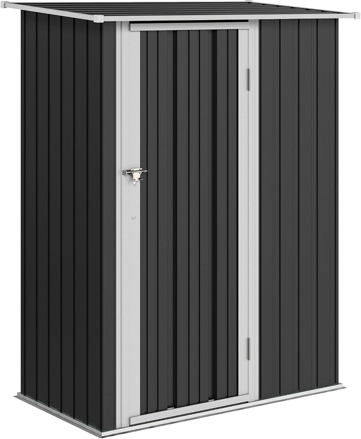 Gerätehaus, Outsunny, 142 x 86 x 189cm, 1,07 m, Metall ² mit Pultdach Dunkelgrau