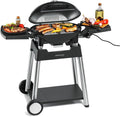 Rommelsbacher, Elektrische Tischgrills, Barbecue Grill BBQ 4100/S, Scharnierdeckel, Grillwagen