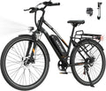 HITWAY, E-Bike, 13Ah, 250W, 36V, Schwarz/Weiß, Elektrofahrrad Trekkingrad mit Akku, bis zu 100 km Reichweite, Motor