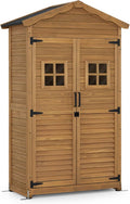 M MCombo, Gerätehaus, 57×109×180 cm, Gartenschrank Gartenhaus Holz Wetterfest, Geräteschrank Outdoor, für Außenbereich Garten Terrasse