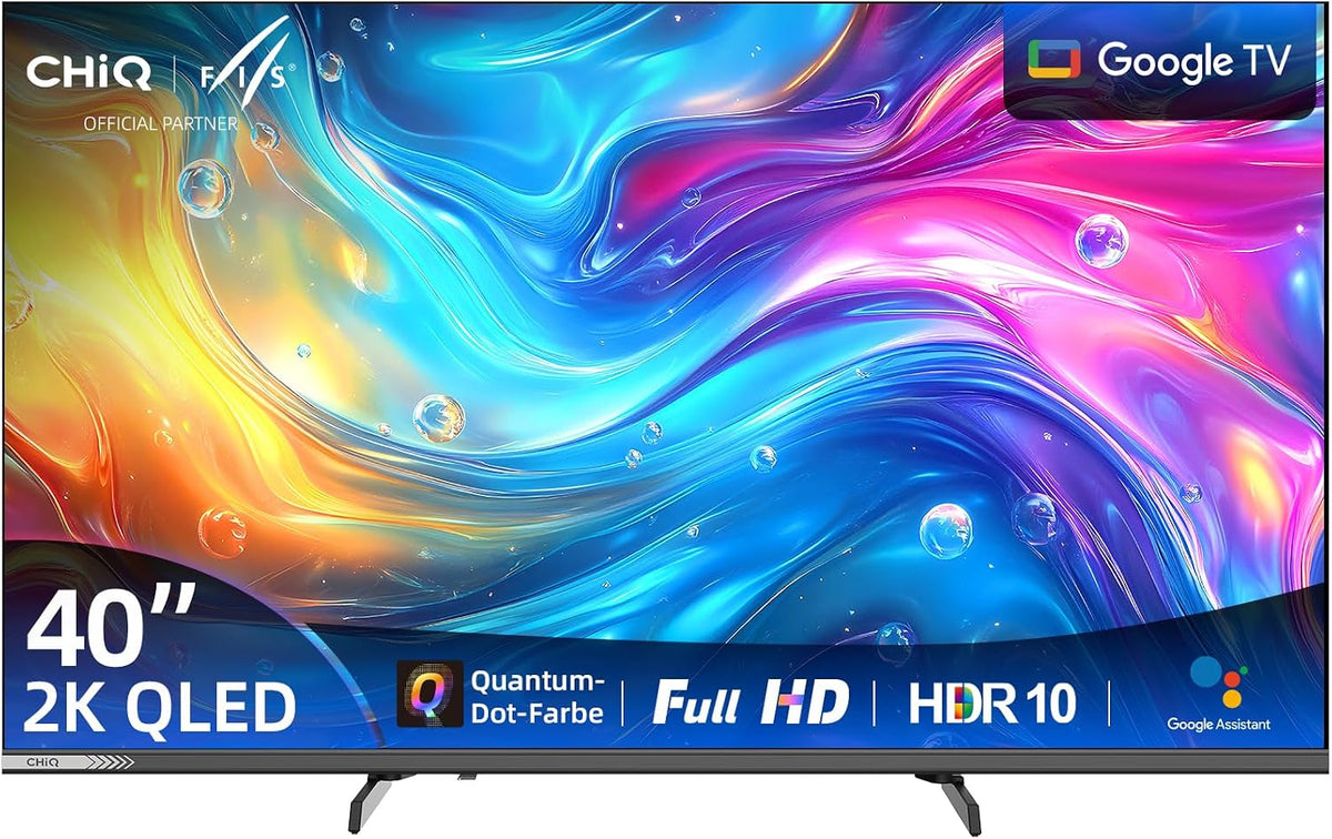 CHiQ, Fernseher, 40 Zoll, L40QST QLED Pro Full HD, Google TV, HDR10