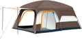 Jemora, Firstzelte, Beige/Orange/Blau/Kaffee/Dunkelgrün (optional), Luxuszelte für Camping, großes Familienzelt mit Zimmern für 4