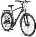 Licorne Bike, Mountainbike, 28 Zoll, Premium Touring Trekking in Aluminium Scheibenbremse, Mädchen