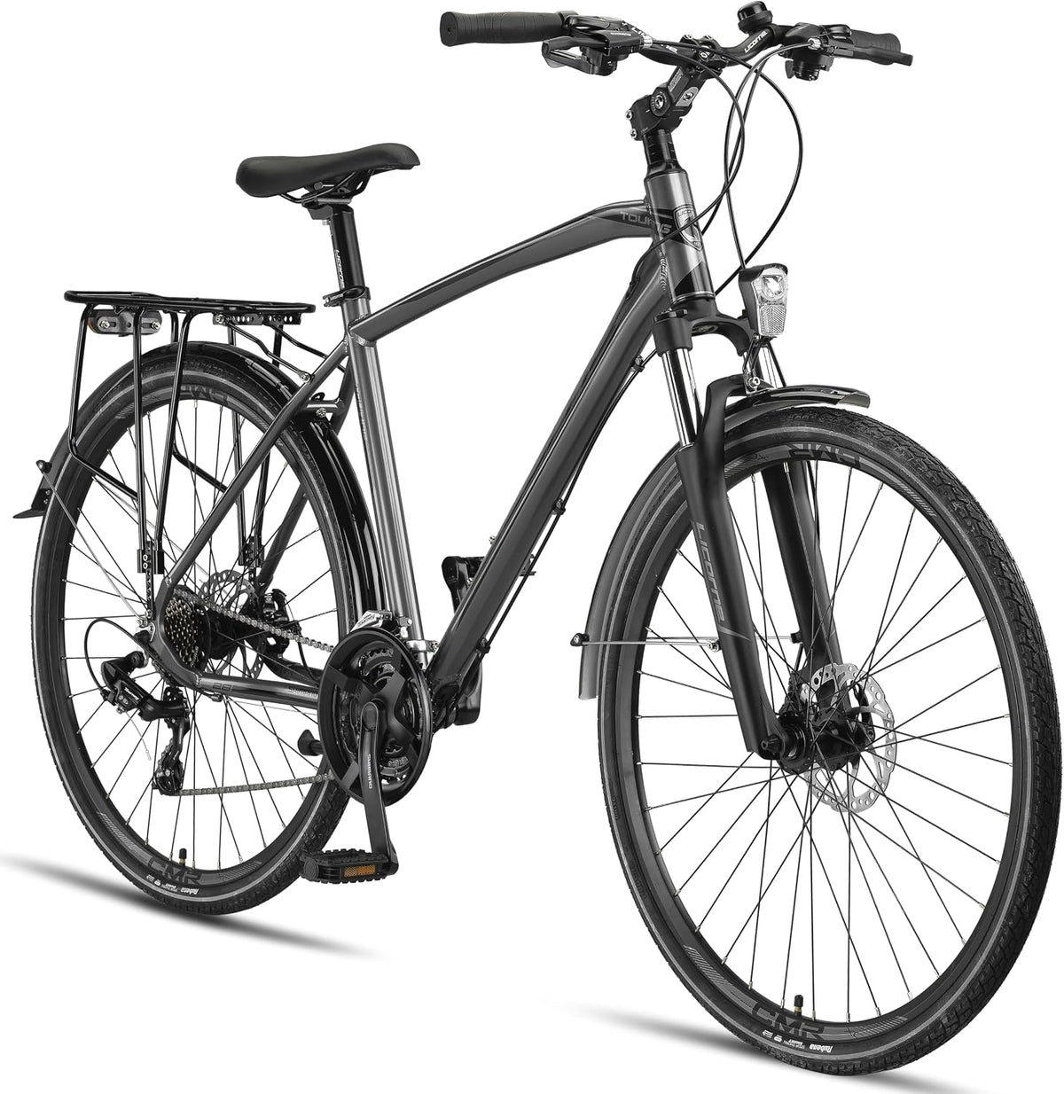 Licorne Bike, Mountainbike, 28 Zoll, Premium Touring Trekking in Aluminium Scheibenbremse, Mädchen