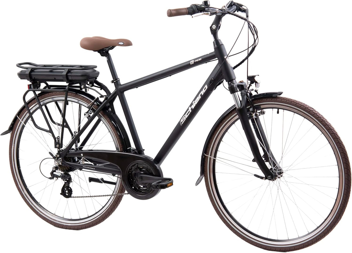F.lli Schiano, Elektrofahrräder, 28 Zoll, 10.4Ah, 250W, 36V, E-Ride, E Bike Trekking, Abnehmbarer Akku, Motor 40Nm
