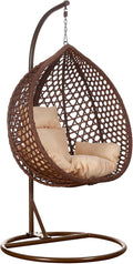 Hängesessel, Carparts-Online GmbH, Luxus Style XXL Rattan Korb und Gestell Braun mit