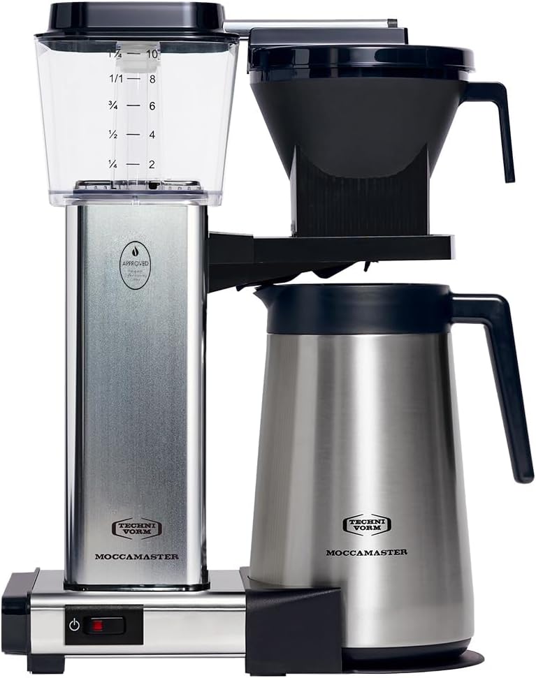 Moccamaster, Kaffeemaschine, 1.25L, KBGT, Filter, Thermoskanne, Polished Silver