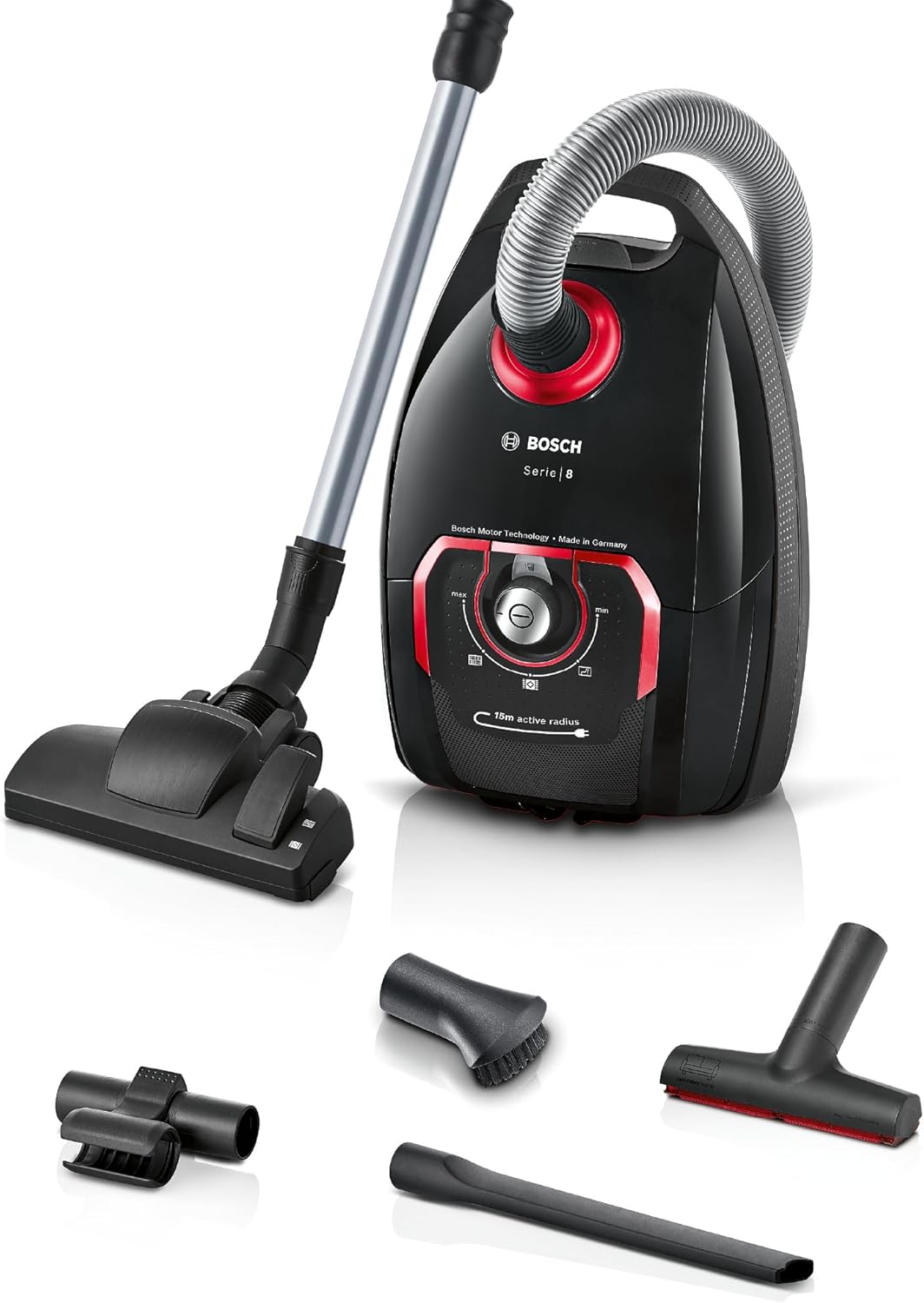Bosch, Staubsauger, 650 W, mit Beutel Serie 8 BGB75X650, für Allergiker, Hygiene-Filter, 10 Jahre Motorgarantie