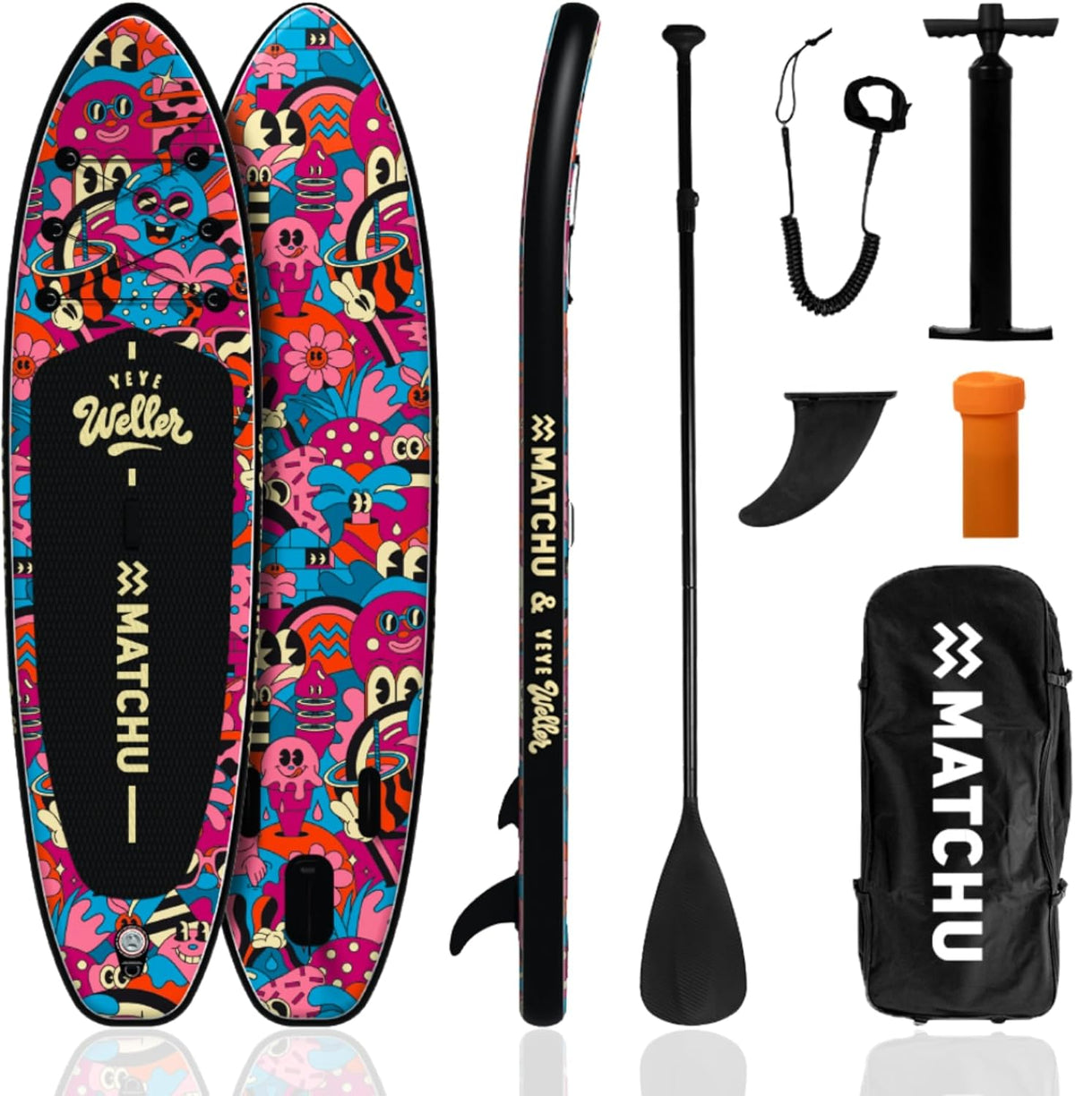 Matchu Sports, SUP-Board, 320x81x15 cm, 150 KG, Aufblasbares Sup Board - Paddelbrett - Limited Edition