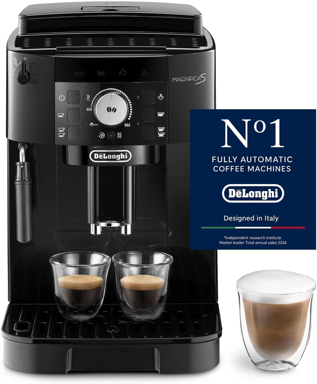De'Longhi, Kaffeevollautomat, Magnifica S - 2 Getränke Schwarz