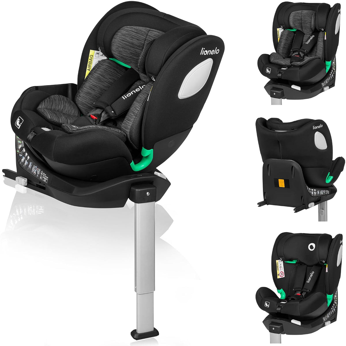 Lionelo, Kindersitz, 36kg, BRAAM i-Size 360o drehbar für Kinder 0