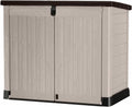 Keter, Mülltonnenbox, 145,5 x 82 x 123cm, 1.200 L, Store it Out Pro mit Gasdruckfeder, wetterfest, abschließbar