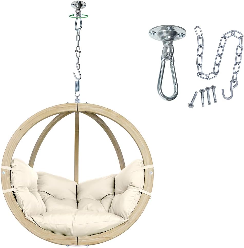AMAZONAS, Hängesessel, Stahl (verzinkt), Globo Chair Set - FSC-zertifizierter Premium mit