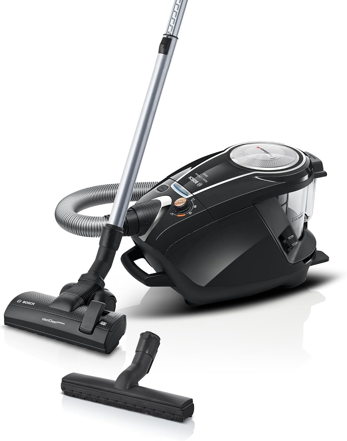 Bosch, Staubsauger, 800 W, beutellos ProSilence Serie 8 BGS7MS64, Boden, leise, Hygiene-Filter, Bodendüse für Parkett
