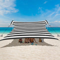 BEW, Strandmuschel, 3 m, Strandzelt, Strandüberdachung, Sonnenschutz, UPF 50+, tragbarer 3 ×, Camping-Sonnenschutz mit Sandsäcken