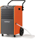 COSTWAY, Luftentfeuchter, 73 L, 695m, Metall, Kaltgewalztes Blech, Weiß/Orange