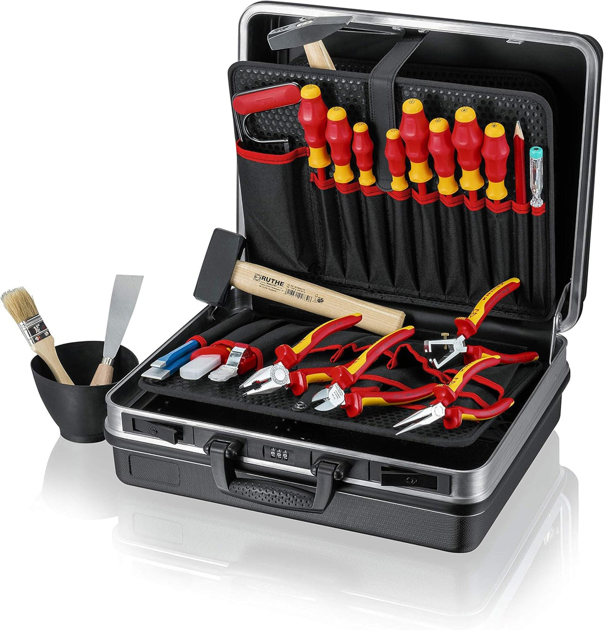KNIPEX, Werkzeug-Sets, Montagekoffer Elektro-Installation, 24 Stück, 002105HLS
