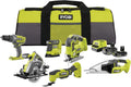 RYOBI, Multifunktionswerkzeuge, 18 V, ONE+ 10-tlg, Akku-Combo-Kit mit Schlagbohrschrauber, Stichsäge & mehr, inkl