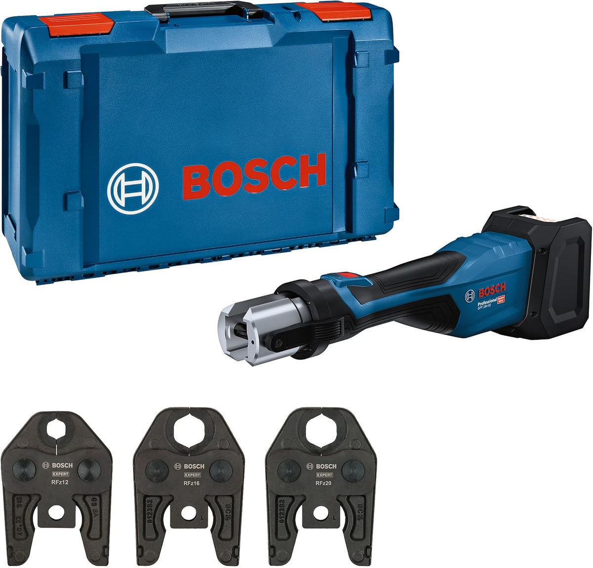 Bosch Professional, Einpresswerkzeuge, 110 mm, 54 mm, 18V, System Akku Presswerkzeug GPT -32