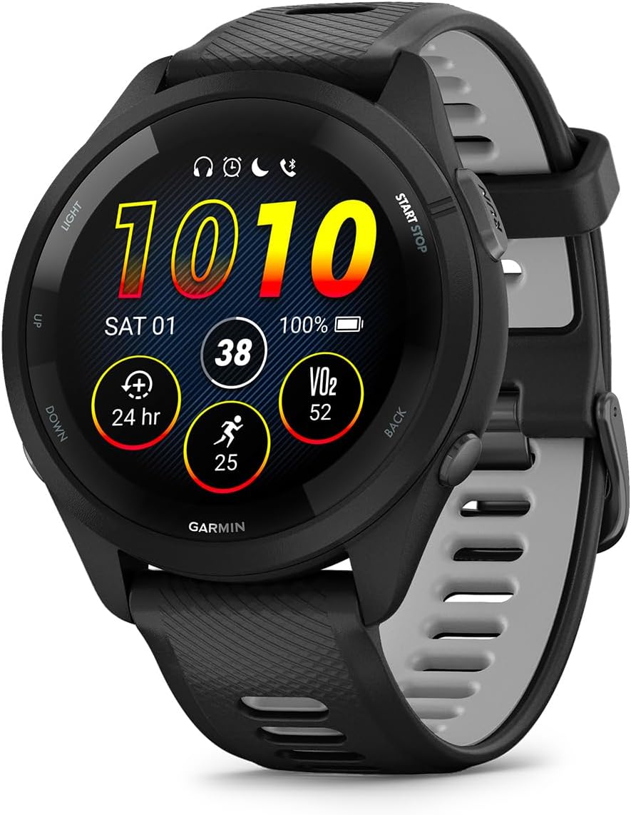 Garmin, Running GPS-Geräte, 46 mm, Forerunner 265, GPS-Laufuhr, Schwarz