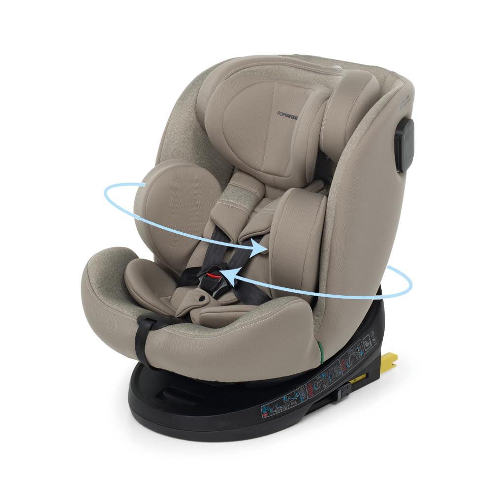 Foppapedretti, Kindersitz, 150 cm, Autositz Circle I-Size - 360° drehbarer Sitz für Kinder von