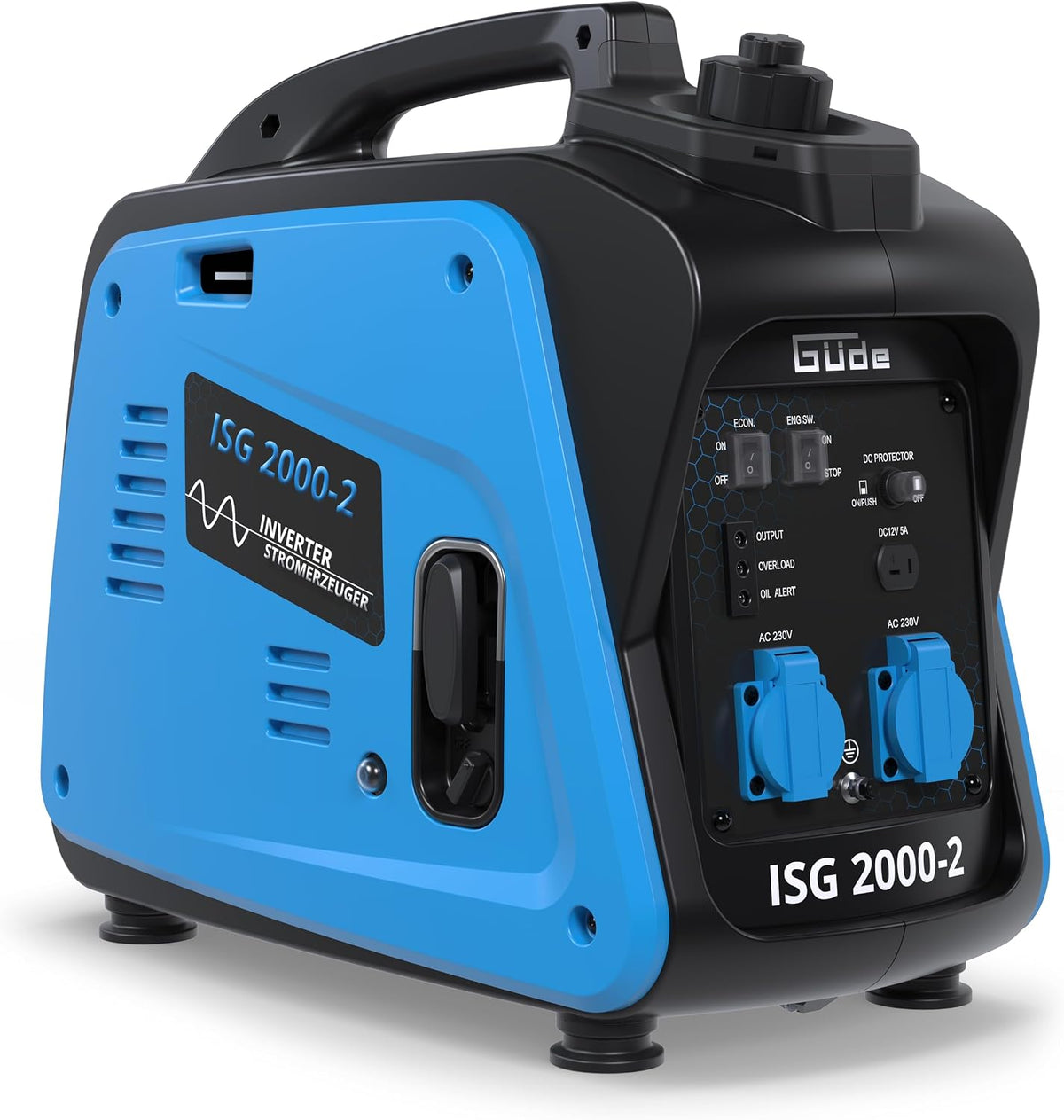 Güde, Powerstation, 2000 W, 230 V, 4,1 l, Inverter Stromerzeuger ISG 2000-2 (4-Takt-OHV-Benzinmotor, 11/2, 86